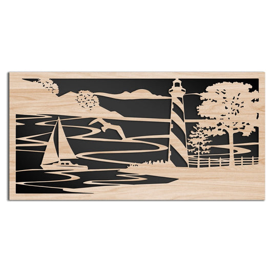 FARO - Quadro arredo LASERCUT composito Legno e PVC - PlastiWood (14554318)