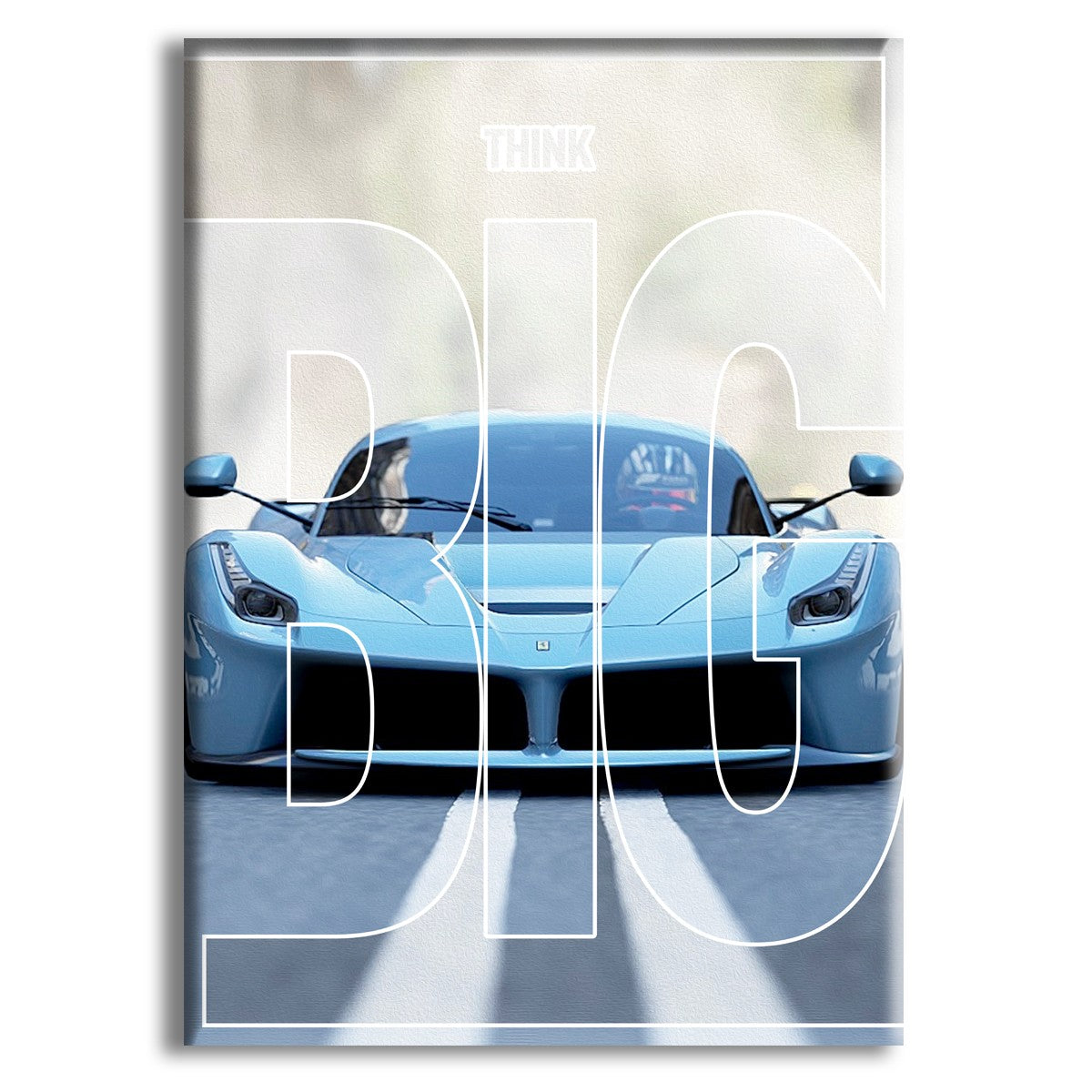 FERRARI - THINK BIG - Quadro stampato su Canvas e montato su telaio in legno - PlastiWood (14554343)