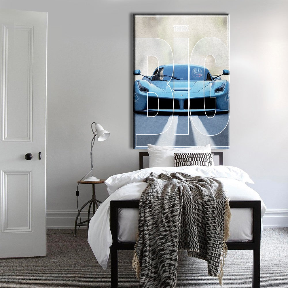 FERRARI - THINK BIG - Quadro stampato su Canvas e montato su telaio in legno - PlastiWood (14554345)