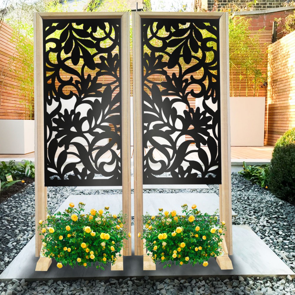FIORI - Separè - Paravento modulabile - 70x190cm - in Legno e PVC - PlastiWood (14554427)