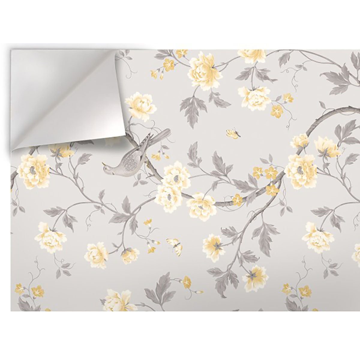 FIORI CON COLOMBE - Pellicola stampata adesiva in PVC finitura opaca - PlastiWood (14554429)