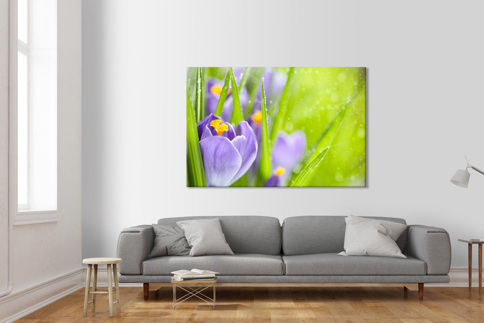 Fiori della Sorgente del Croco - Quadro Canvas su telaio in legno - PlastiWood (14554437)