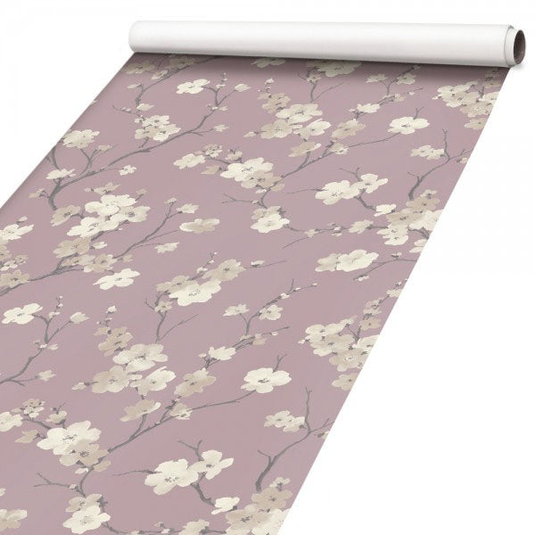 FIORI SU FONDO ROSA - Pellicola stampata adesiva in PVC finitura opaca - PlastiWood (14554449)