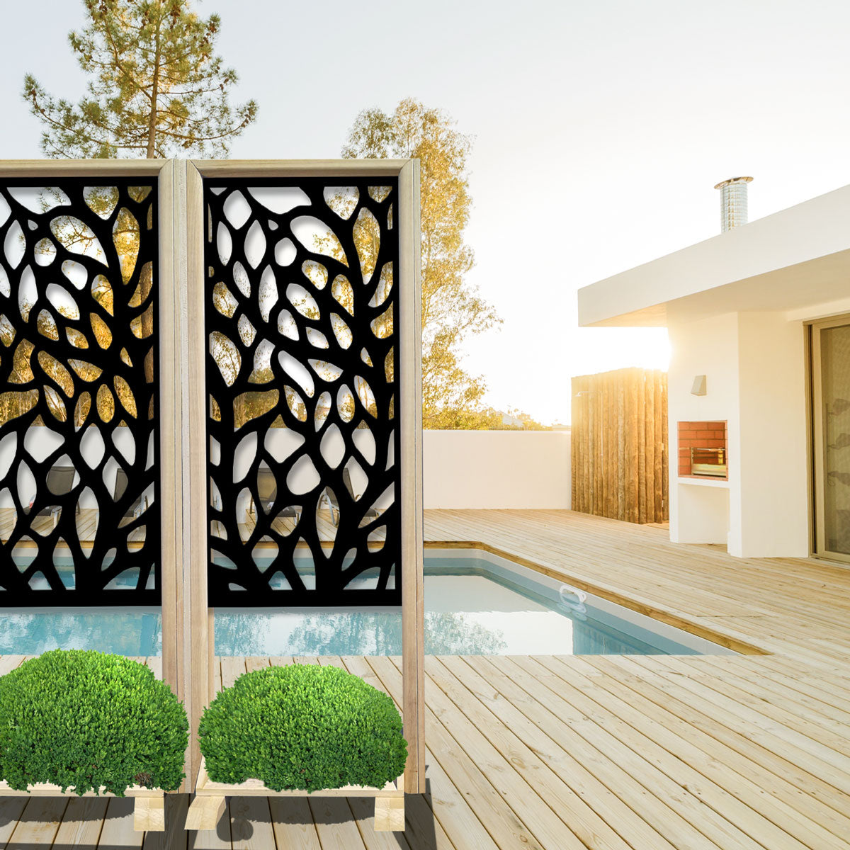 FOGLIE - Separè - Paravento modulabile - 70x190cm - in Legno e PVC - PlastiWood (14554645)