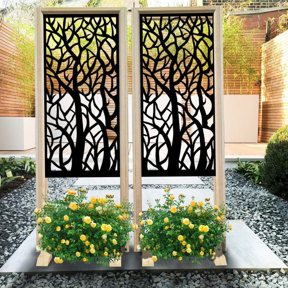 FORESTA - Separè  - Paravento modulabile - 70x190cm - in Legno e PVC - PlastiWood (14554670)