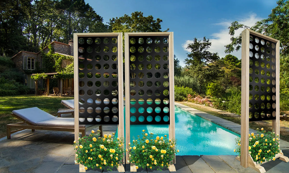 FORI MEDI - Separè - Paravento modulabile - 70x190cm - in Legno e PVC - PlastiWood (14554687)