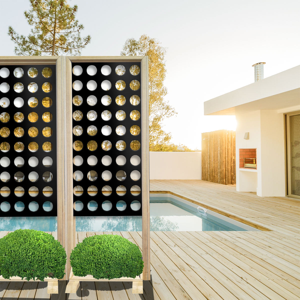 FORI MEDI - Separè - Paravento modulabile - 70x190cm - in Legno e PVC - PlastiWood (14554689)