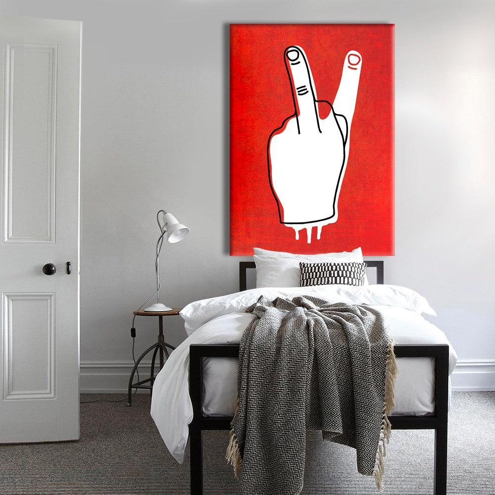 FUCK - WIN - Quadro stampato su Canvas e montato su telaio in legno - PlastiWood (14554737)