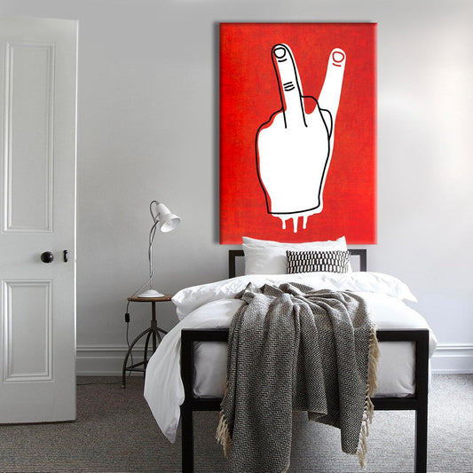 FUCK - WIN - Quadro stampato su Canvas e montato su telaio in legno - PlastiWood (14554737)