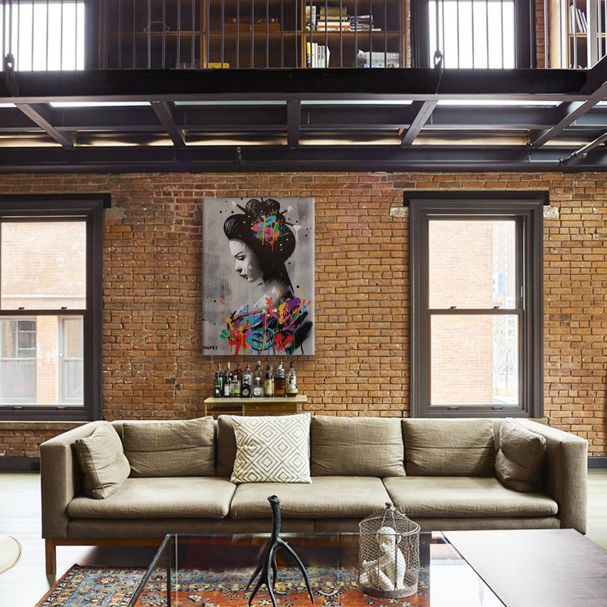 Geisha -  Quadro Canvas Contemporaneo su telaio in legno - PlastiWood (14554760)