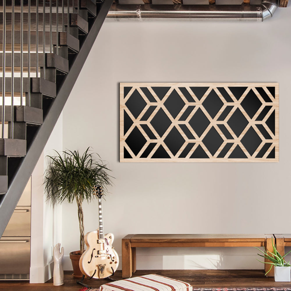 GEOMETRY - Quadro arredo LASERCUT composito Legno e PVC - PlastiWood (14554764)