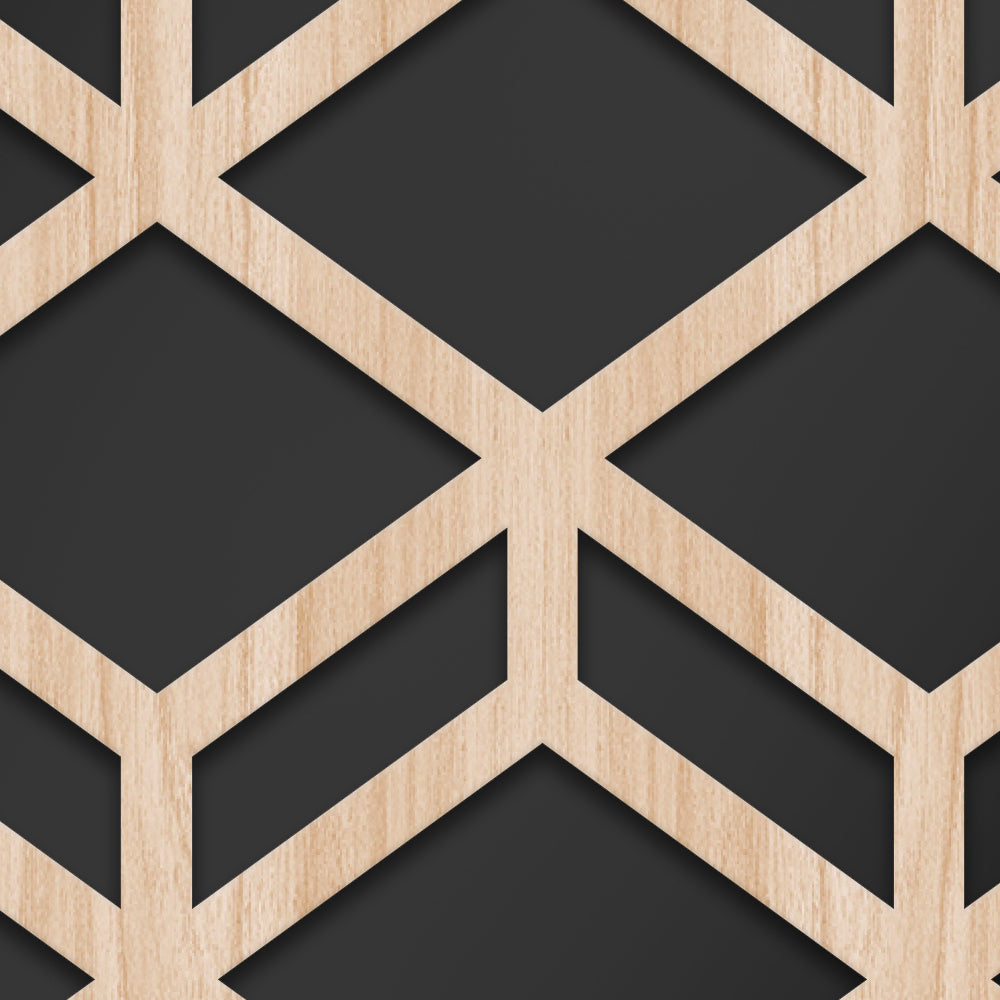 GEOMETRY - Quadro arredo LASERCUT composito Legno e PVC - PlastiWood (14554766)