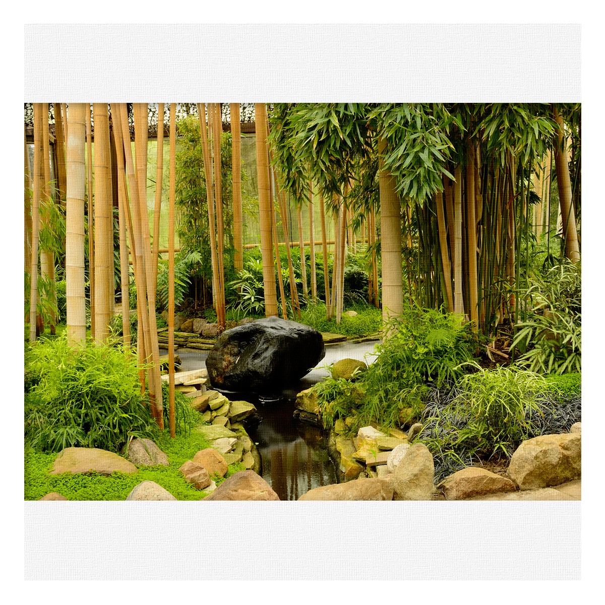 Giardino Zen di rilassamento - Quadro Canvas su telaio in legno - PlastiWood (14554808)