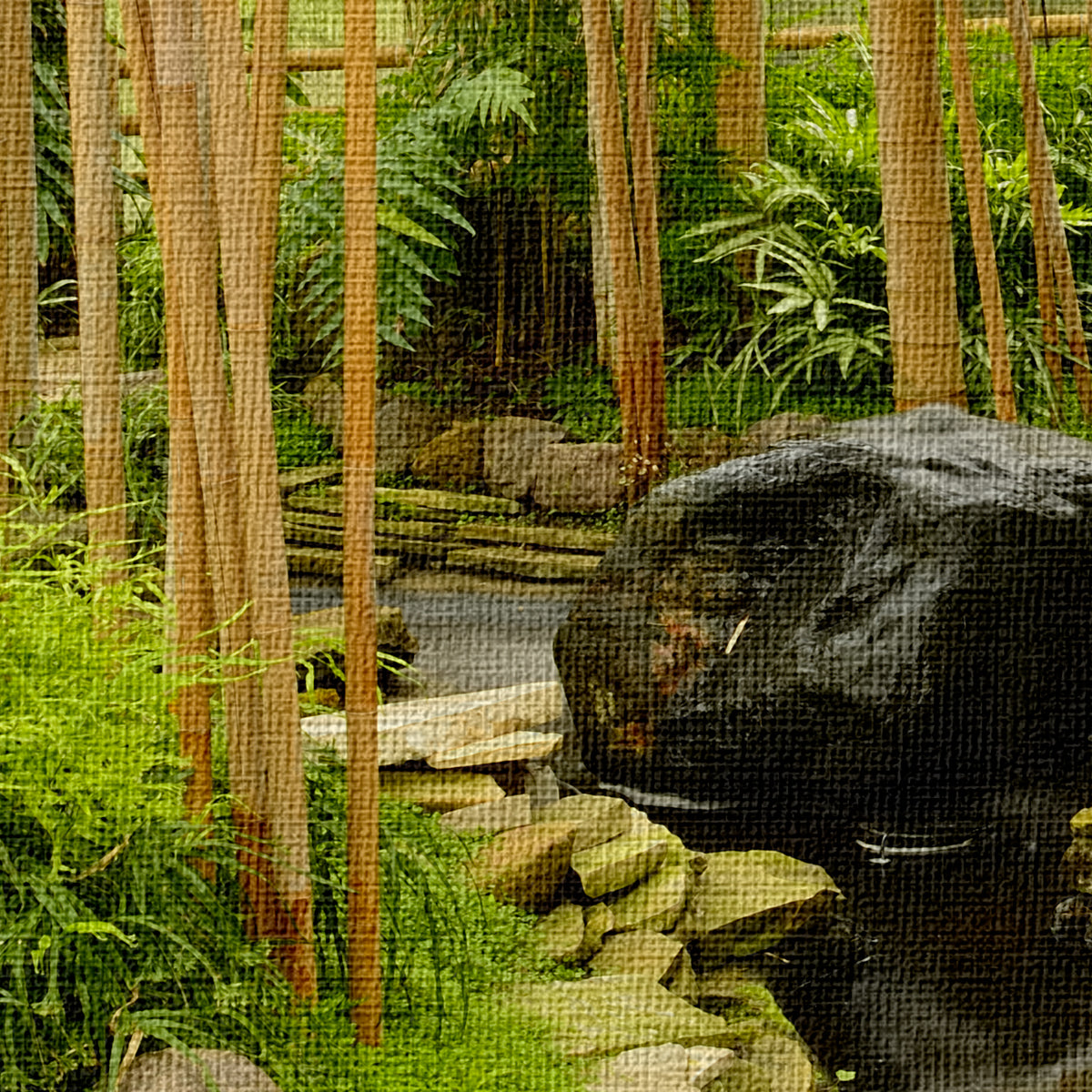 Giardino Zen di rilassamento - Quadro Canvas su telaio in legno - PlastiWood (14554809)