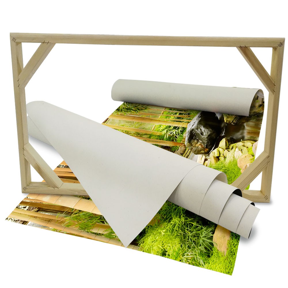 Giardino Zen di rilassamento - Quadro Canvas su telaio in legno - PlastiWood (14554810)