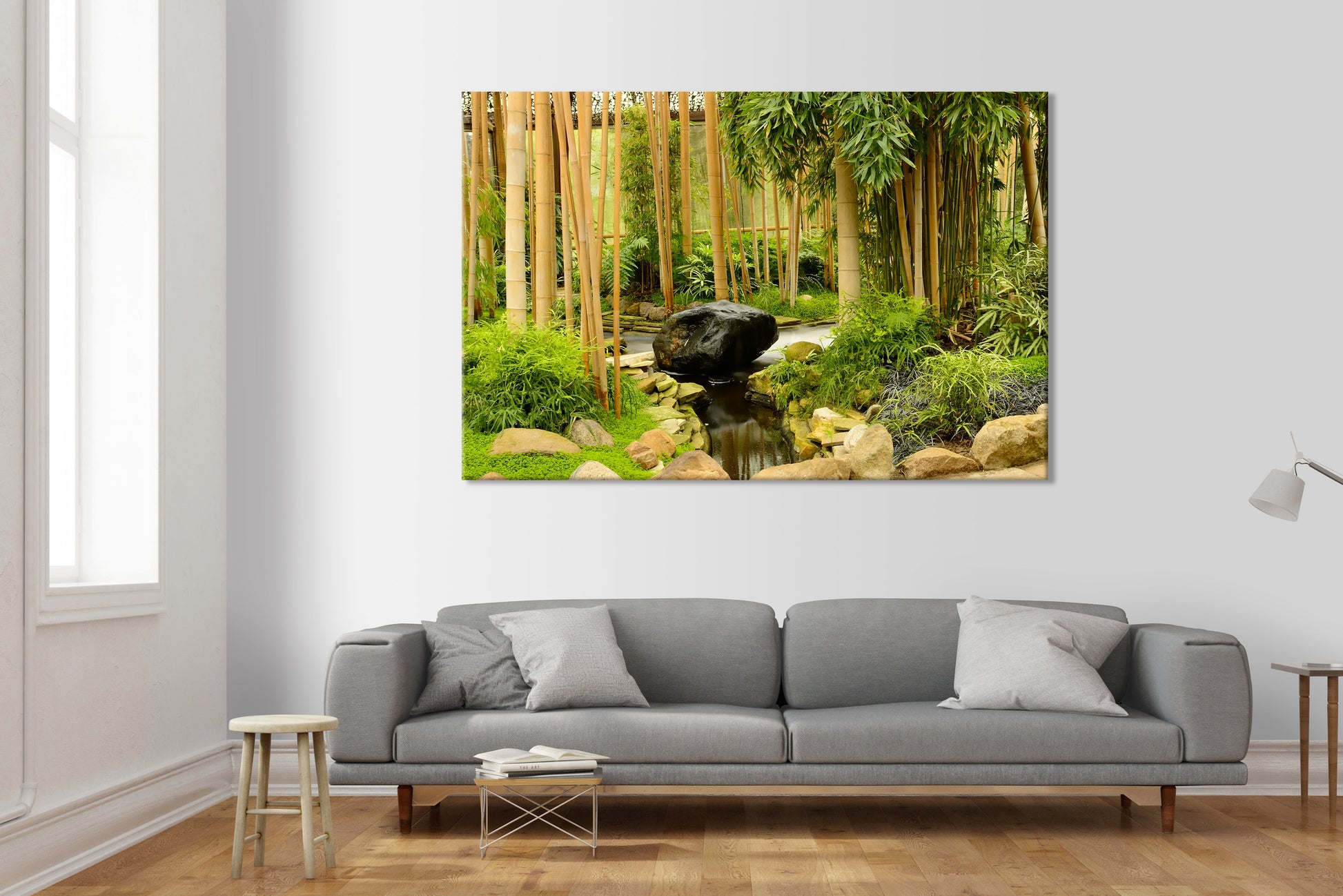 Giardino Zen di rilassamento - Quadro Canvas su telaio in legno - PlastiWood (14554811)