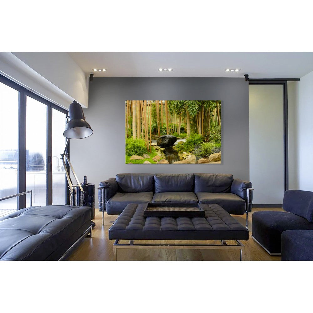Giardino Zen di rilassamento - Quadro Canvas su telaio in legno - PlastiWood (14554812)