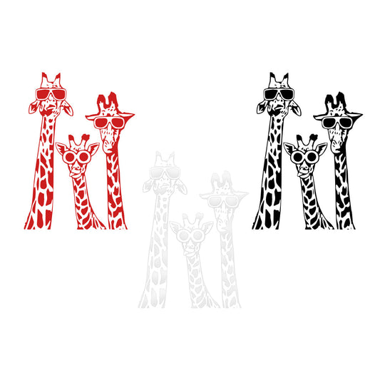 GIRAFFE COOL- Adesivo murale wall sticker in vinile 55x77 cm - PlastiWood (14554823)