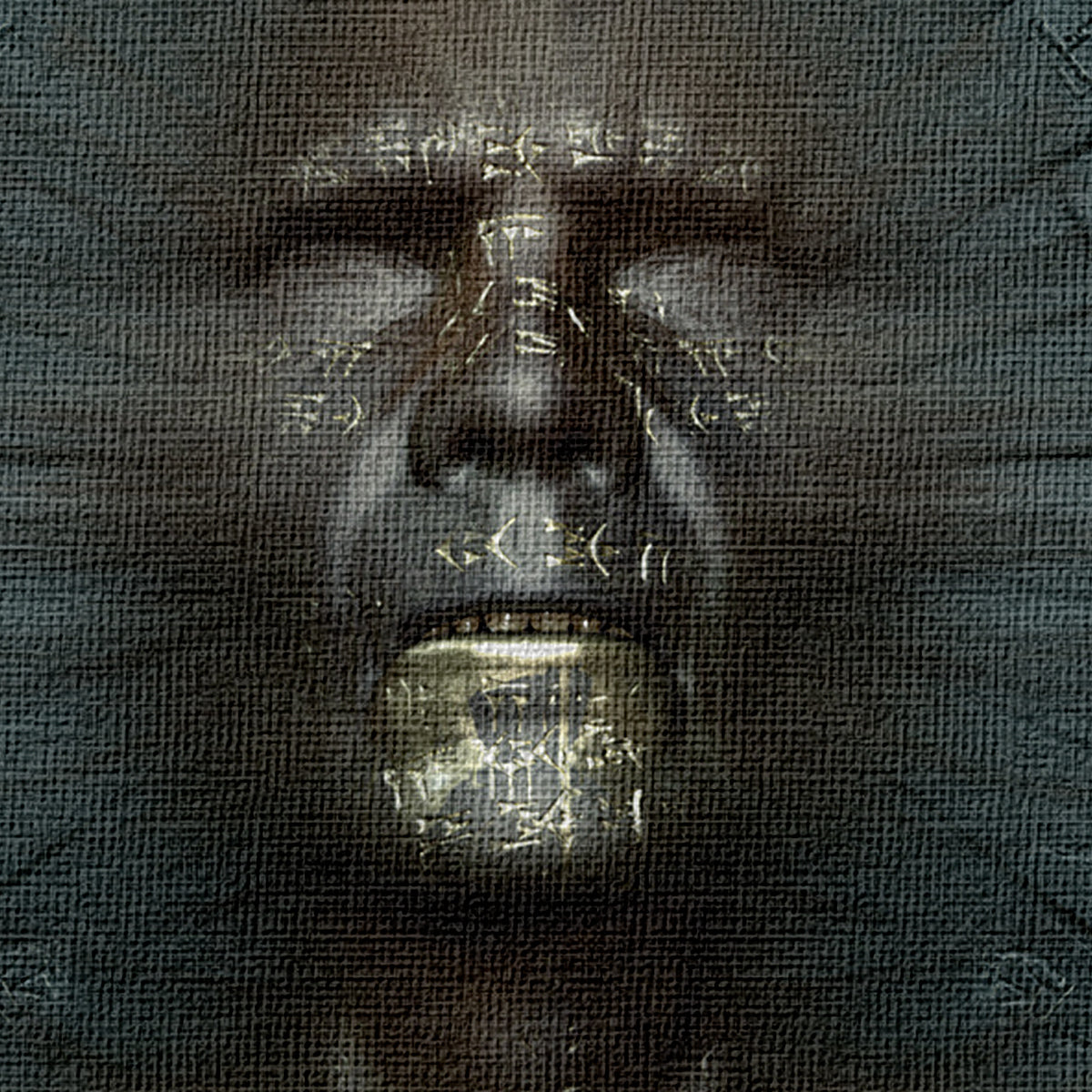 Hieroglyphics Abstraction - Quadro Canvas su telaio in legno - PlastiWood (14555009)