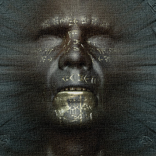 Hieroglyphics Abstraction - Quadro Canvas su telaio in legno - PlastiWood (14555009)