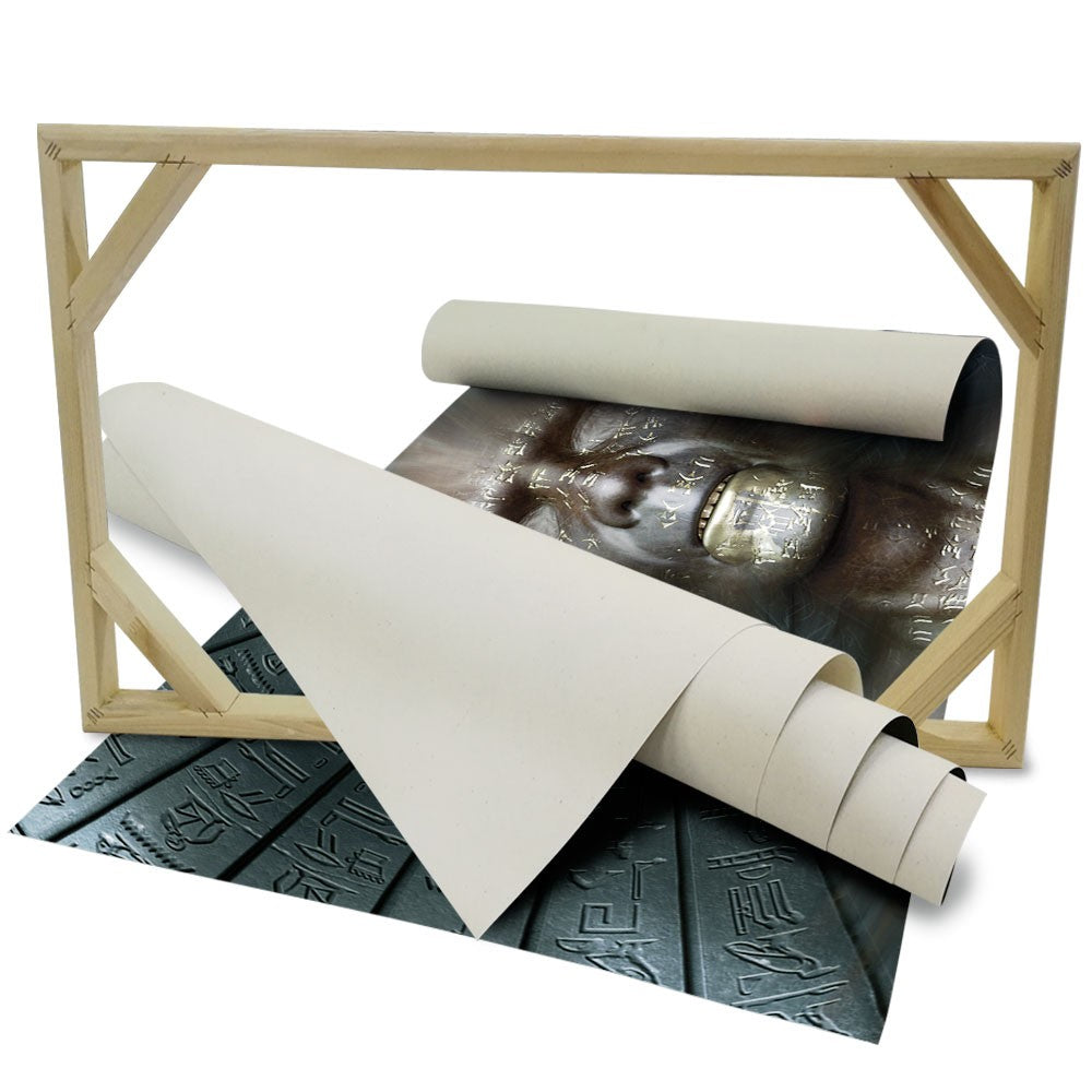 Hieroglyphics Abstraction - Quadro Canvas su telaio in legno - PlastiWood (14555010)