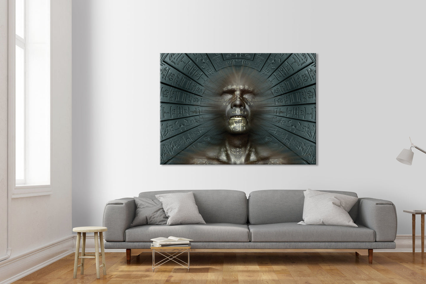 Hieroglyphics Abstraction - Quadro Canvas su telaio in legno - PlastiWood (14555011)