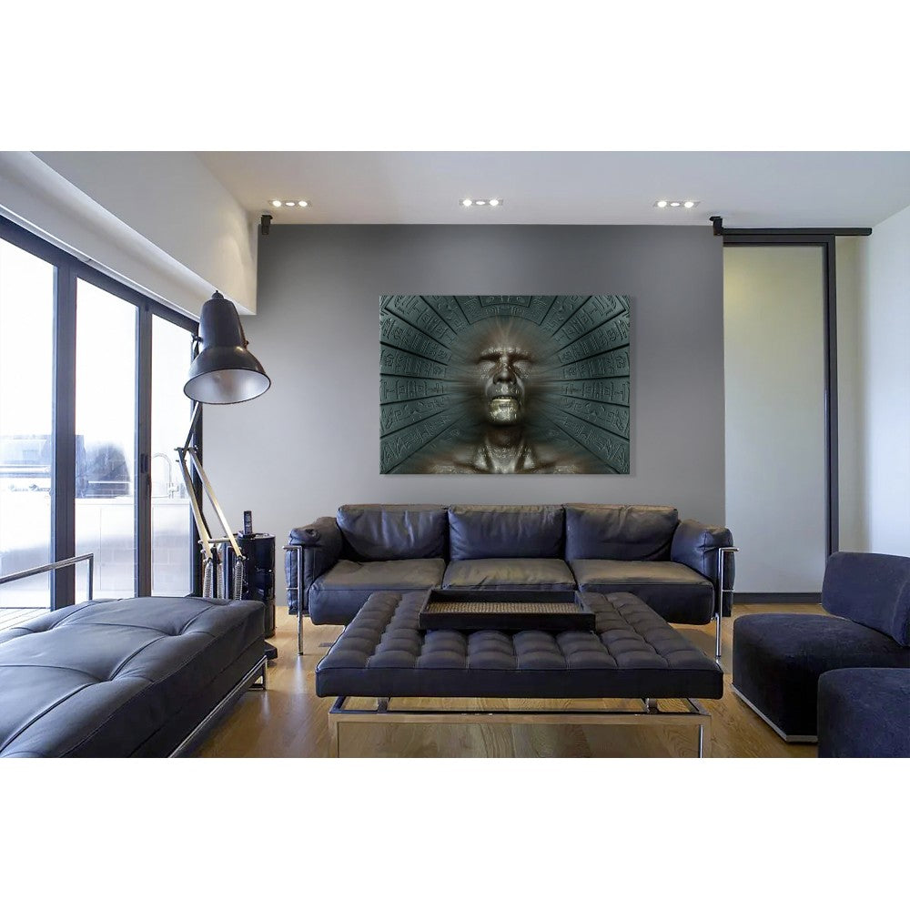 Hieroglyphics Abstraction - Quadro Canvas su telaio in legno - PlastiWood (14555012)