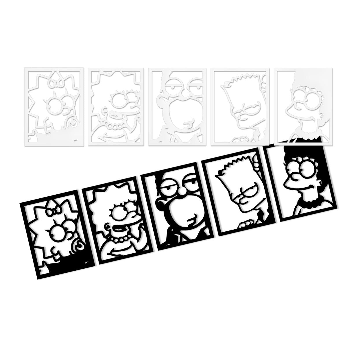 I SIMPSON - Quadro moderno in pvc solido 30 x 40 cm x 5 pezzi - PlastiWood (14555108)