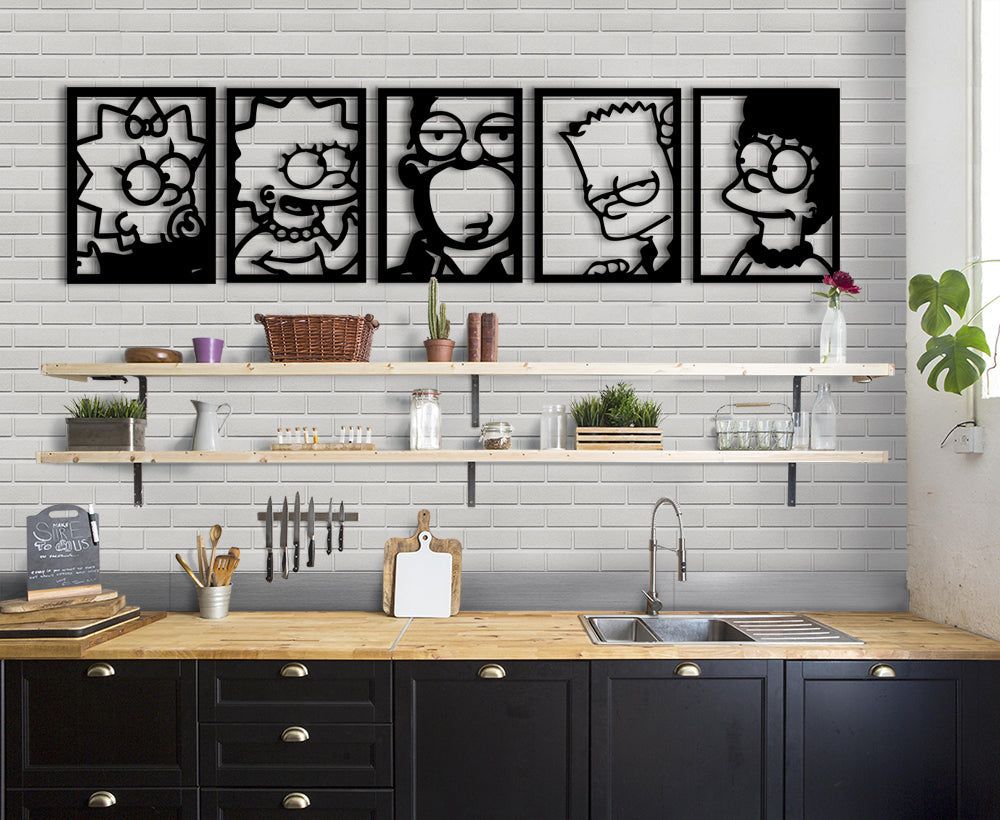I SIMPSON - Quadro moderno in pvc solido 30 x 40 cm x 5 pezzi - PlastiWood (14555110)
