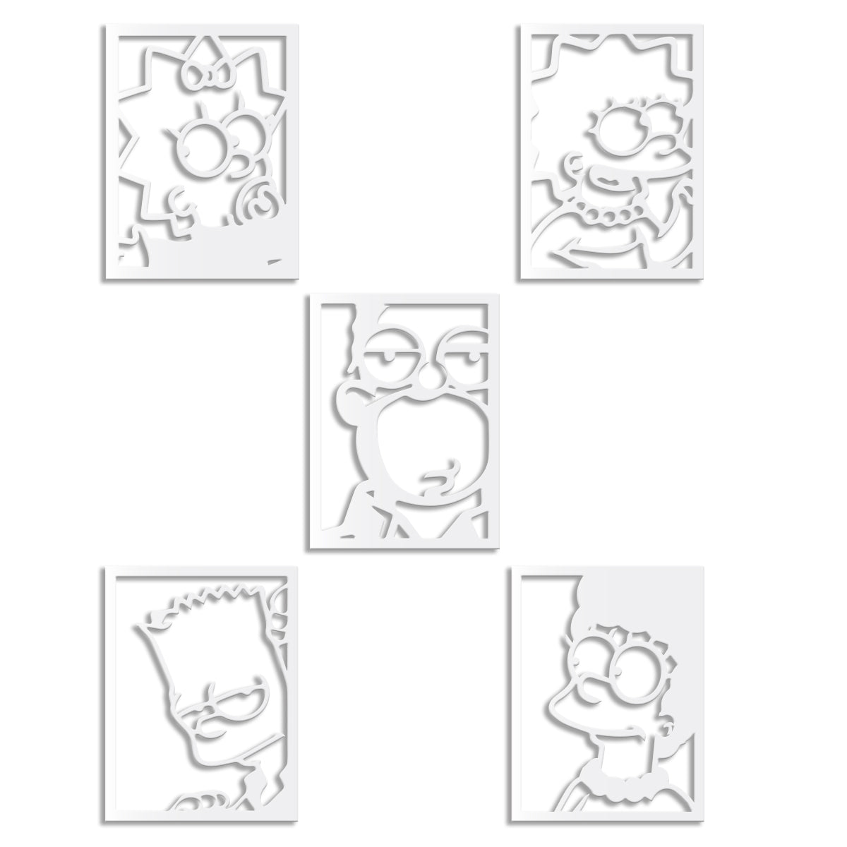 I SIMPSON - Quadro moderno in pvc solido 30 x 40 cm x 5 pezzi - PlastiWood (14555111)