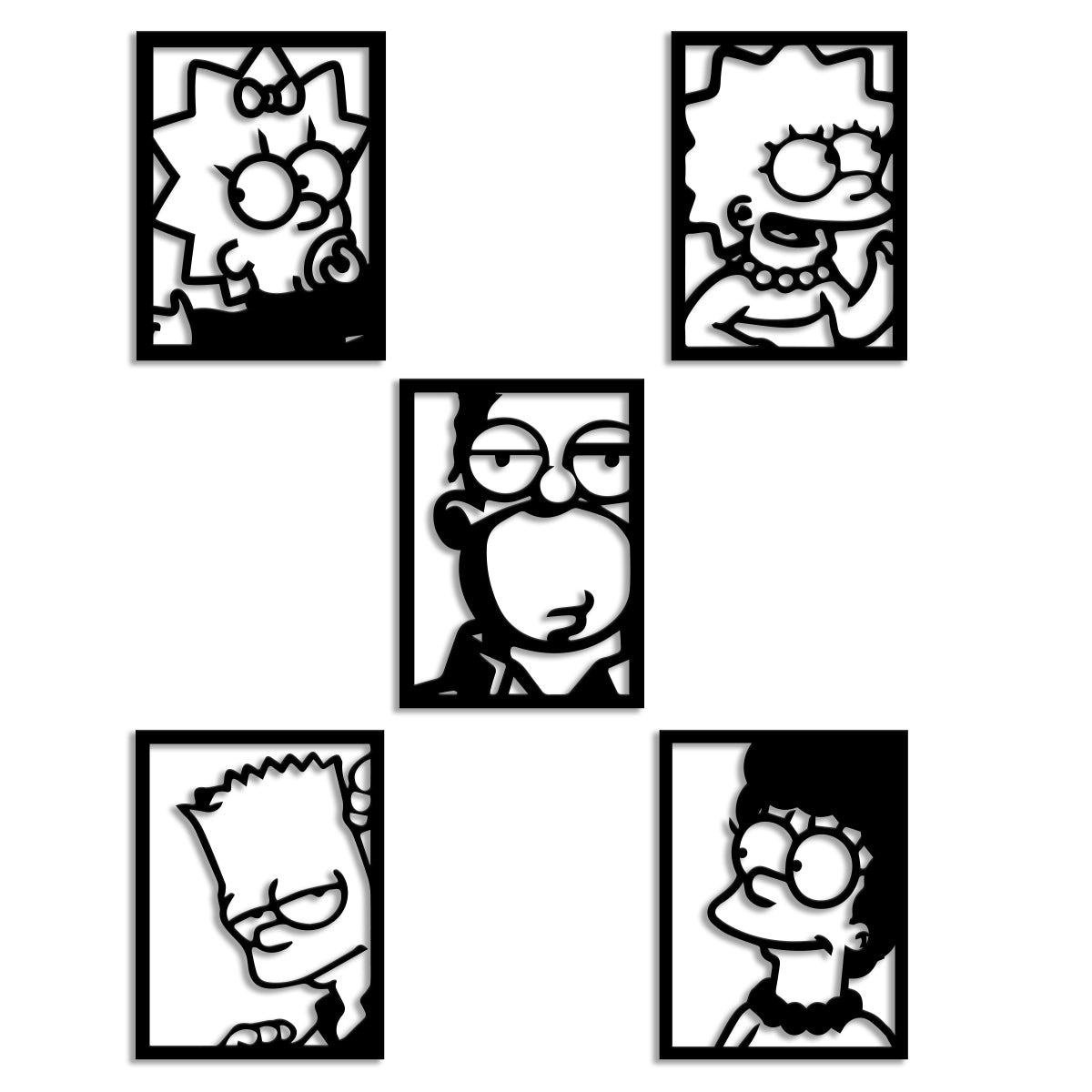 I SIMPSON - Quadro moderno in pvc solido 30 x 40 cm x 5 pezzi - PlastiWood (14555112)