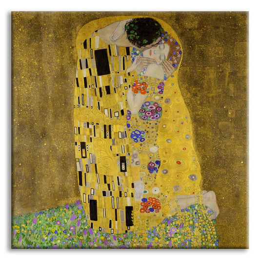 IL BACIO - KLIMT - Quadro Stampa su Canvas con telaio in legno - PlastiWood (14555120)