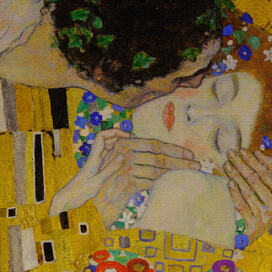 IL BACIO - KLIMT - Quadro Stampa su Canvas con telaio in legno - PlastiWood (14555121)