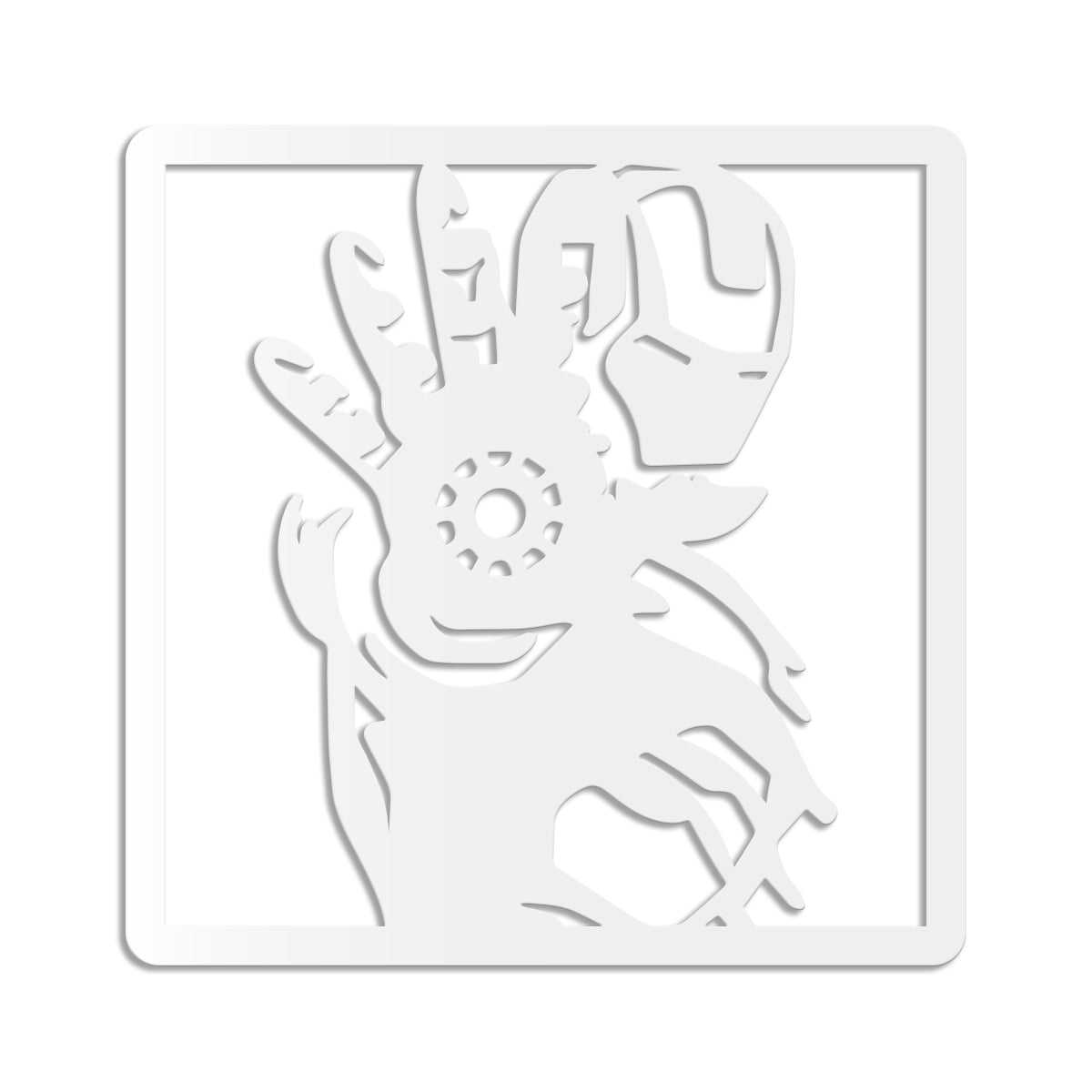 IRONMAN MANO - Quadro moderno in pvc solido 48 x 48cm - PlastiWood (14555230)