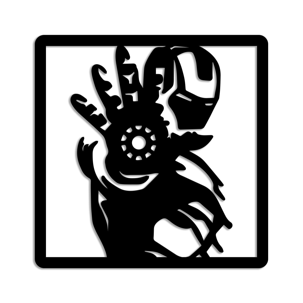 IRONMAN MANO - Quadro moderno in pvc solido 48 x 48cm - PlastiWood (14555231)