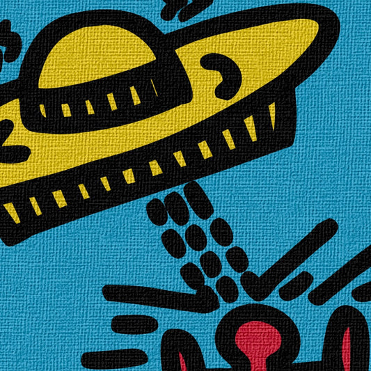 KEITH HARING - Kit 03 - N.4 Tele 40x40cm su telaio in legno - PlastiWood (14555273)