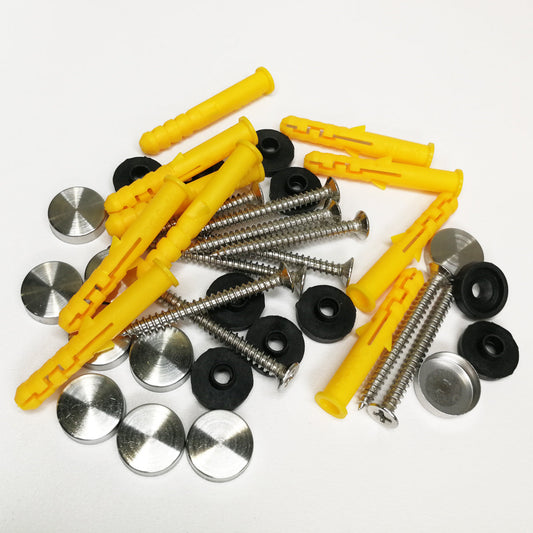 Kit completo - Viti, Placche copri-viti e Stop da muro - PlastiWood (14555305)