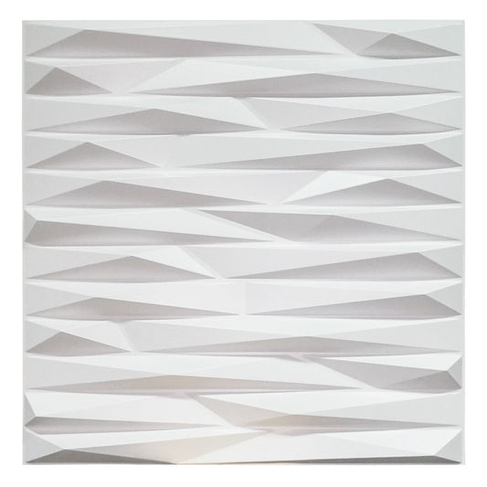 KRIPTON bianco - Pannello parete in PVC a rilievo 3D - 50cmX50cm - 1 Pz - PlastiWood