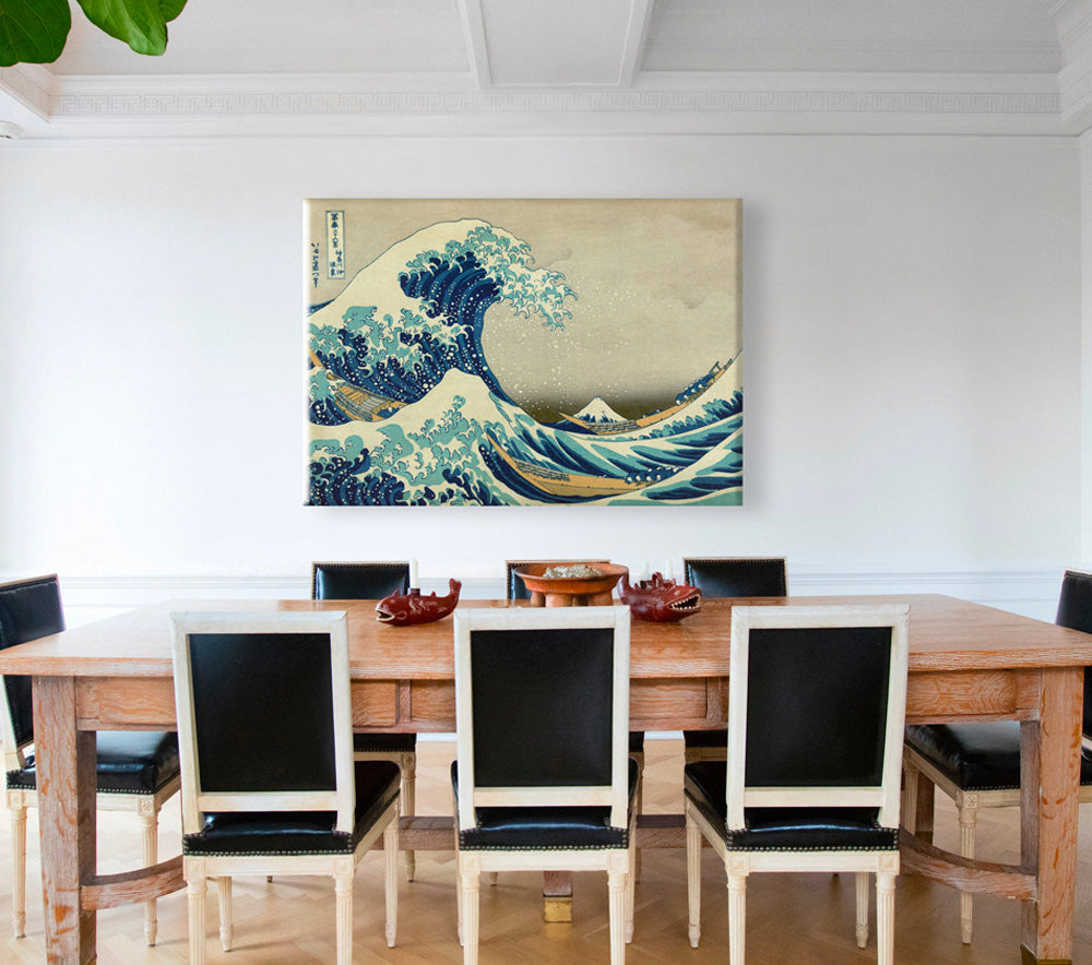 La grande onda di Kanagawa - Quadro Canvas su telaio in legno - PlastiWood (14555391)