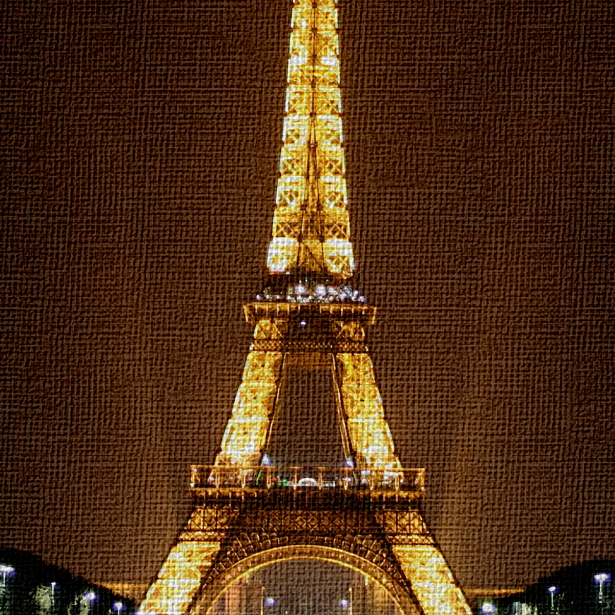 LA TORRE EIFFEL PARIGI Night - Quadro Canvas su telaio in legno - PlastiWood (14555418)