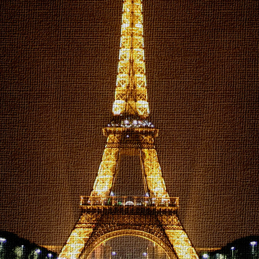 LA TORRE EIFFEL PARIGI Night - Quadro Canvas su telaio in legno - PlastiWood (14555418)