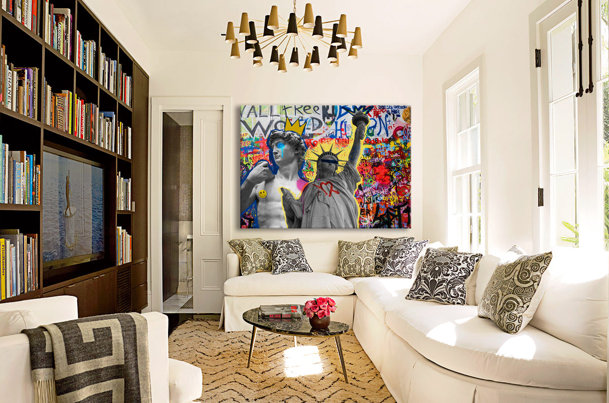 Libertygrunge -  Quadro Canvas Contemporaneo su telaio in legno - PlastiWood (14555610)