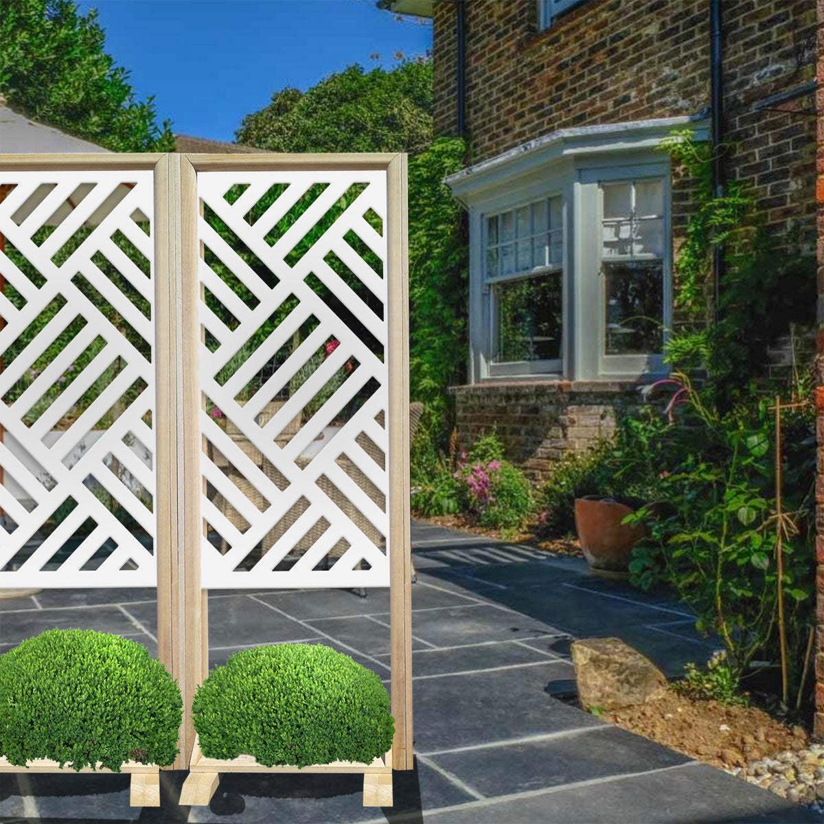 LINEAR MILL - Separè - Paravento modulabile - 70x190cm - in Legno e PVC - PlastiWood (14555648)