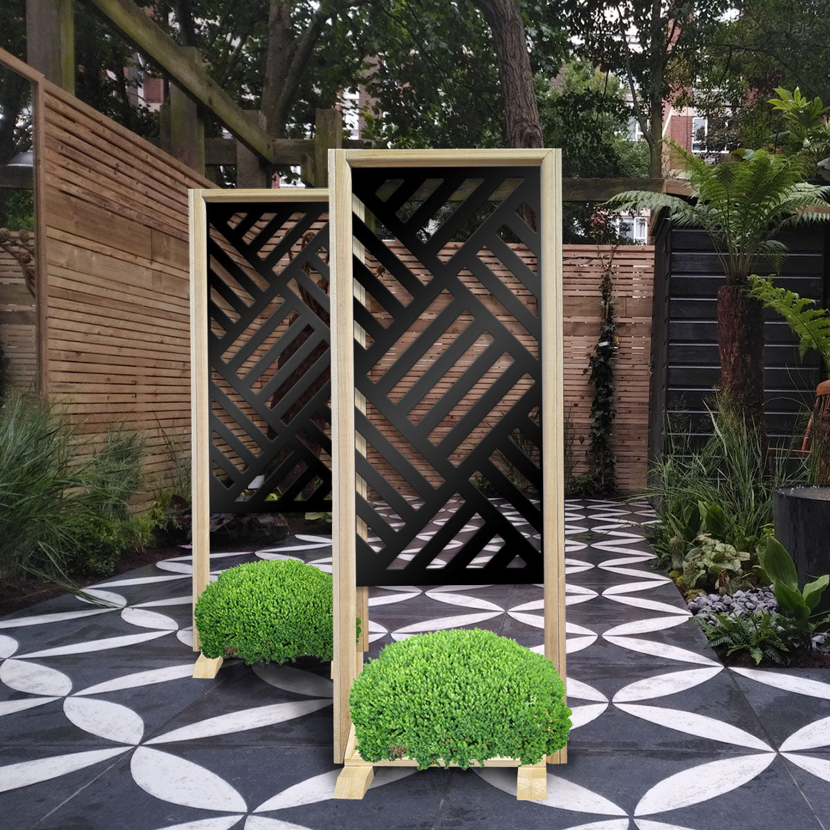 LINEAR MILL - Separè - Paravento modulabile - 70x190cm - in Legno e PVC - PlastiWood (14555651)