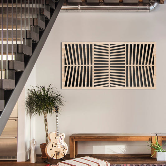 LINES - Quadro arredo LASERCUT composito Legno e PVC - PlastiWood (14555653)