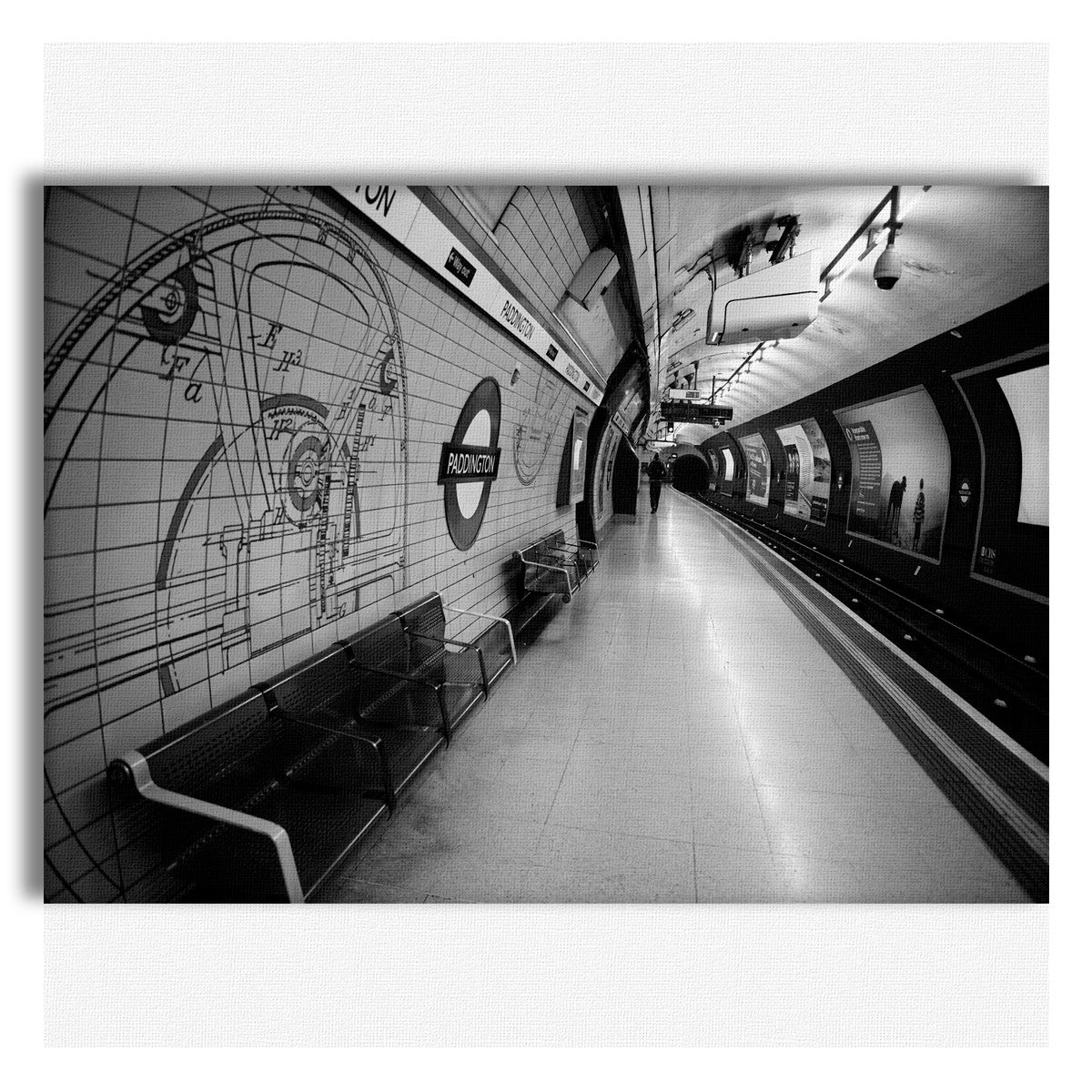 LONDON Subway Paddington - Quadro Canvas su telaio in legno - PlastiWood (14555667)