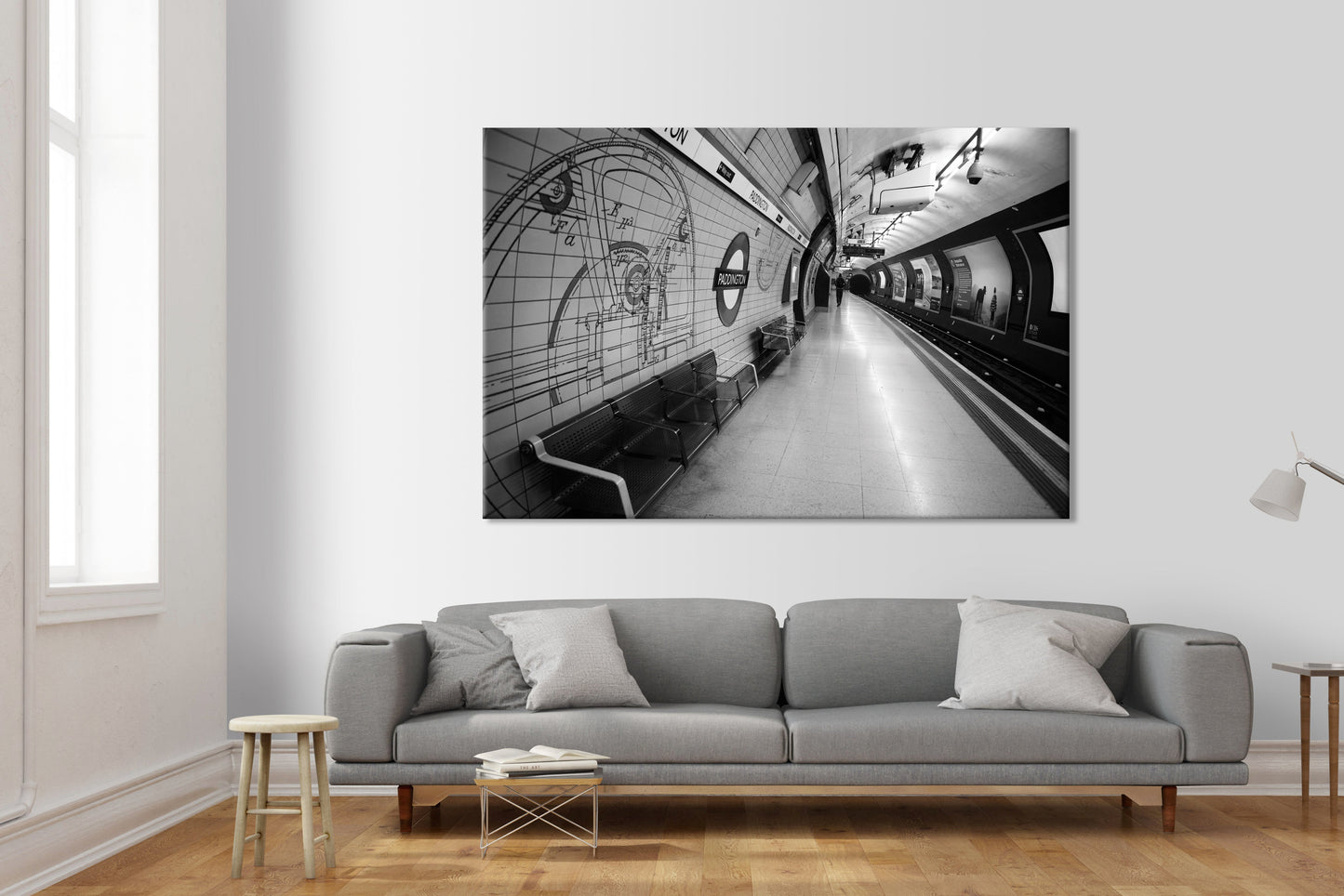 LONDON Subway Paddington - Quadro Canvas su telaio in legno - PlastiWood (14555670)