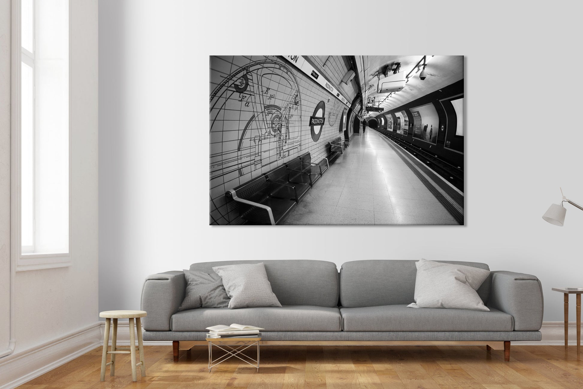 LONDON Subway Paddington - Quadro Canvas su telaio in legno - PlastiWood (14555670)