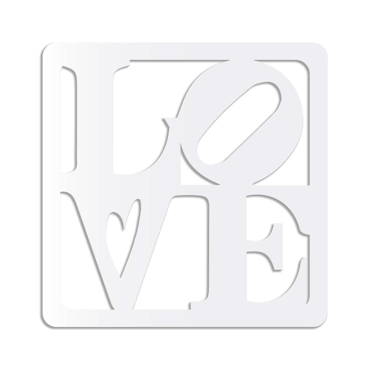 LOVE - Quadro moderno in pvc solido 48 x 48cm - PlastiWood (14555681)