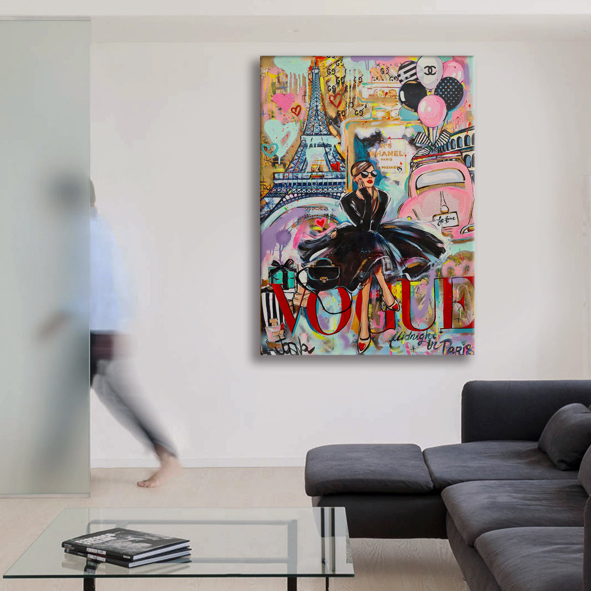 LoveParis -  Quadro Canvas Contemporaneo su telaio in legno - PlastiWood (14555709)